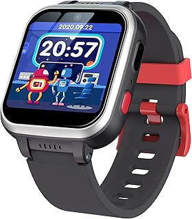 ESROVER キッズ スマートウォッチ、1.54インチ大画面と二重カメラ、タイムスケジュール管理搭載。小学生の学びと遊びに最適。