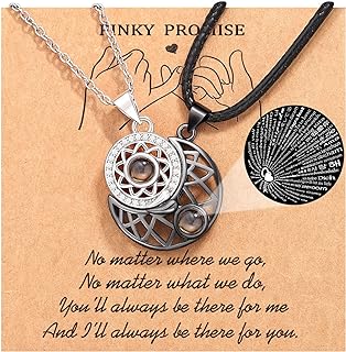 UPROMI Couple Necklace for Boyfriend/Girlfriend/Husband/Man/Soulmate, Anniversary Valentine's Day Gifts for Him Her