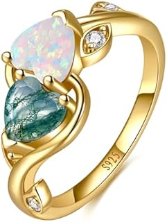 Personalized 2 Birthstone Women Heart Promise Ring Statement Ring for Women 925 Sterling Silver Promise Ring for Her Anniversary Valentines Size 5-9