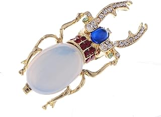 Alilang Antique Gold Tone Egyptian Vintage Pincher Scarab Beetle Bug Brooch Pin