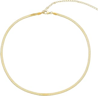 LEGITTA Damen Goldene und Braune Choker Schlangenkette mit Verlängerungsstück, Nickelfrei und Zeitlos, Ideal für Alltag und besondere Anlässe, 36 cm Länge, Elegantes Design