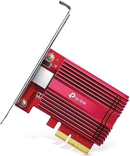 TP-Link Carte Réseau PCIe 10G TX401 pour PC Portable, avec Latence Ultra-Faible et Câble Ethernet CAT 6A Inclus, Compatible Windows, Idéale pour les Gamers et les Professionnels
