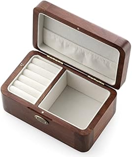 SOFTALK Howl's Moving Castle-Soundtrack, Vintage Walnut Wood Jewelry Box With Classical Design for Men, Women, and Children