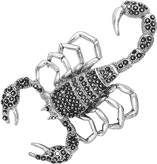 Vintage Crystal Scorpion Brooch with Pin Clasp for Men and Women - Cool Insect Design