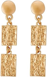 Hoop Earrings for Women 14K Gold Plated Drop Dangle Earrings Lightweight Big Hoops Gold Hoop Earrings Hypoallergenic Gold Hoop Earrings for Teen Girls