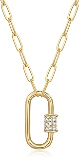 Lobster Clasp Stainless Steel Link Chain Coin Bead Necklace for Women, Chic Gold Plated Layered Design
