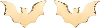 Mini Flying Bat Stud Earrings for women Stainless Steel Small Flying Animals Post Stud Earrings