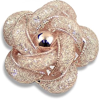 Merdia Brooches Fashionable and Refined Hollow-Out Breastpin for Girls Ladies and Women | Clothes Pin | Brooches and Pins for Women | Daisy Pin | Ladies Jewelry | Flower Brooch | Rose Gold Color