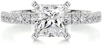 1 Carat IGI Certified Lab Grown Diamond Engagement Ring for Women Prong Set Solitaire Round/Princess/Oval/Marquise/Pear Cut Diamond Rings in 10K/14K/18K Gold(D-E Color VS1-VS2 Clarity)
