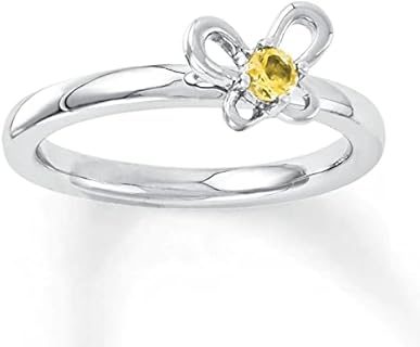 925 Sterling Silver Clasp Type Butterfly Designed Stackable Ring with Created Blue Sapphire Gem for Women, Wedding/Anniversary Size 4-13