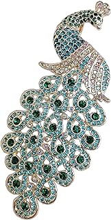 Elegant Peacock Brooch with Austrian Crystal Accent & Alloy Detail - Perfect for Party, Prom, and Special Occasions