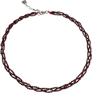 Red Garnet Gemstone Handmade Choker Necklace for Women Energy Stones January Birthstone Crystal Choker Necklace Birthday Gifts for Her