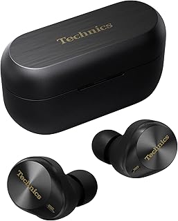 Technics EAH-AZ80E-K Bluetooth-Kopfhörer mit aktivem Noise Cancelling und Multipoint-Verbindung für bis zu drei Geräte, ideal für Musikliebhaber und Vieltelefonierer