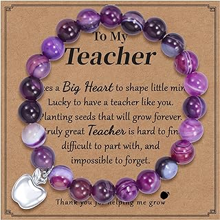 2024 College High School Graduation Bead Charm Bracelet for Men/Women - Stainless Steel Bead Chain with Spring Ring, Heart/Compass Design - YELUWA Natural Stone. Includes Wish Card and Jewelry Gift Box