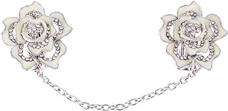 CHICTRY Vintage Flower Sweater Shawl Clip Cardigan Collar Clothing Pins Brooch