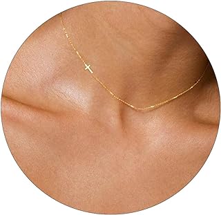 Dainty Gold Layered Choker Necklace Set for Women BFF Friendship Necklace 18K Gold Plated Y Pendant Chain Necklace Multilayer Hammered Disc Coin Evil Eye Cross Diamond Lock Pearl Gift for Mother Daughter Jewelry