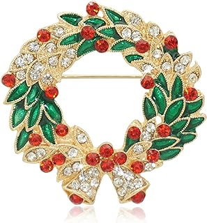 Flower Leaf Wreath Brooch for Women Girls Flower Pearl Breastpin Jewelry Gift