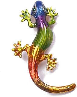Charming Vintage Lizard Brooch - Quality Alloy Metal Pin Attachment - Fun, Sparkling Rhinestone-Encrusted Gecko Design - Ideal Women's Wear Accessory for Parties and Special Occasions