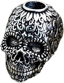 Sugar Skull Paracord Bead Lanyard Knife Bead Charm Beads for DIY Keychains Bracelets Necklace Accessories