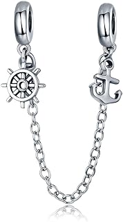 Heart Clasp Safety Chain Charm Authentic 925 Sterling Silver Clip Lock Stopper Charm Spacer Beads for Charms Bracelets