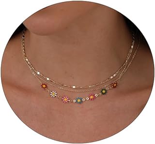 Dainty Layered Necklaces for Women Trendy Layered Gold Necklace Paperclip Box Chain Layered Necklace Set Jewelry Gifts for Women