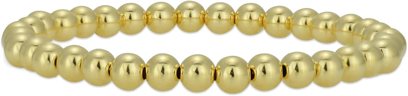 No-Clasp Gold-Filled 5mm Beaded Chain Bracelet, Ideal Surprise Gift for Stylish Jewelry Enthusiasts, Handcrafted in USA with Classic Design