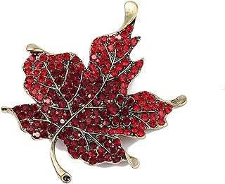 Thanksgiving Maple Leaf Brooch Pin for Women Fall Colorful Rhinestone Maple Leaf Brooch Pin Party Wedding Thanksgiving Jewelry Accessory Gifts