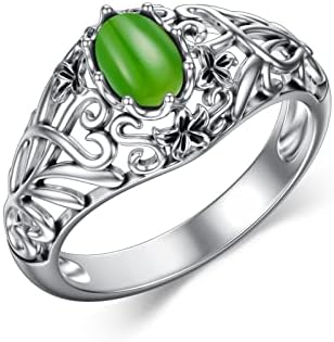 Victorian-Style Sterling Silver Engagement Ring with Genuine Turquoise Stone for Women - Ideal Birthday, Mother's Day or Christmas Jewelry Gift