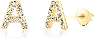 Tarsus Hypoallergenic Initial Studs Earrings Jewelry Gifts for Women Mens