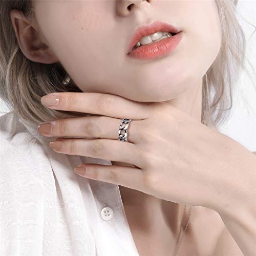 Sterling Silver Stackable Knuckle Ring, 5MM/10MM/15MM Open Band Ring for Women Men Girls Minimalist Jewelry Personalized Custom Rings(Send Gift Box)