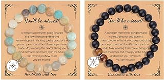 Your Always Charm Inspirational Gifts for Women Retirement Natural Stone Bracelets Coworker Leaving Gifts Farewell Going Away Goodbye New Job Gifts for Female