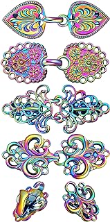 4 Pieces Vintage Sweater Swirl Clip Cape Cloak Clips Retro Cardigan Clip Shawl Collar Clasp Dress Shirt Brooch Clip for Girl Women (Colorful Color, Classic)