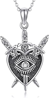 URONE Evil Eye Necklace Sterling Silver Evil Eye Pendant Necklace Jewelry Gifts for Women