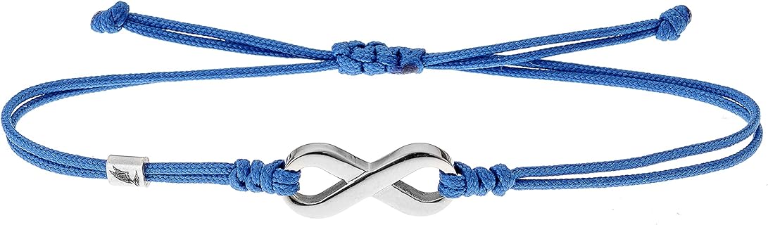 Unisex Infinity Cord Chain Bracelet with Slide Clasp - Stainless Steel - Handcrafted in Lithuania - Perfect for Couples/Friends