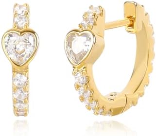 Armor of God Scorpion Dangle Love Hoop Earrings with Hinged Hoop Back Finding for Women, Brass Heart Shaped Earrings; Hypoallergenic and Nickel-Free