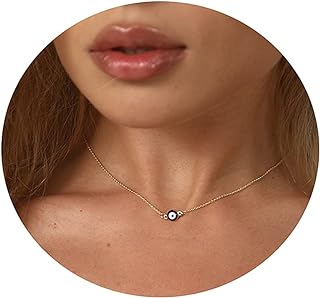 14K Gold-Plated Evil Eye Choker Necklace for Women with Lobster Clasp & Blue White CZ Diamond Pendant - Trendy Brass-based Jewelry with Hypoallergenic Features & Adjustable Length