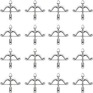 50pcs Antique Silver Plated Bow and Arrow Charms Pendant DIY Bracelets Necklace Jewelry Making Craft Wholesale 26mmx25mm(A218)