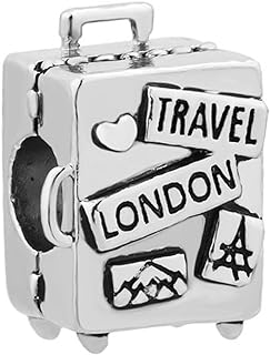 CharmSStory Travel London Suitcase Beads For Charm Bracelets
