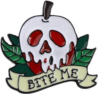Enchanting Poison Apple Brooch Pin with Unique Enamel Design for Halloween Movie Fans - Ideal Gift for Evil Queen Enthusiasts