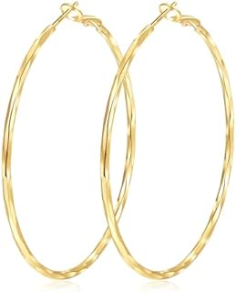 2MM Thin Gold Hoop Earrings Sterling Silver Post Hoop Earrings For Women Diamond-Cut Gold Hoops Earrings 14K Gold Plated Hoops Earrings Lightweight Hypoallergenic Oversize Gold Earrings For Women Girl
