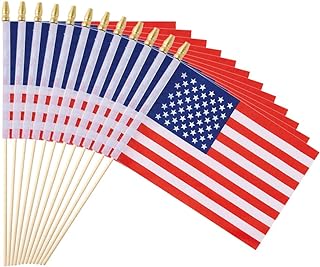 Durable Polyester American Flag Brooch by Ckexin: Small Handheld Design for Parades and National Celebrations, 25 Pack