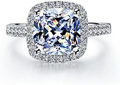 Jewelry 3 Carat VVS1 Simulated Diamond Engagement ring for Women silver Wedding Jewelry