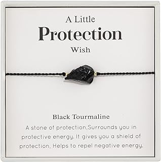 Black Tourmaline Bead Chain Bracelet with a Magnetic Clasp for Women - Adjustable Healing Crystal Jewelry with Unique Inspirational Design