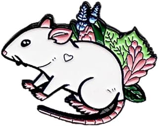 12 Zodiac Black and White Enamel Mouse Brooch and Pin