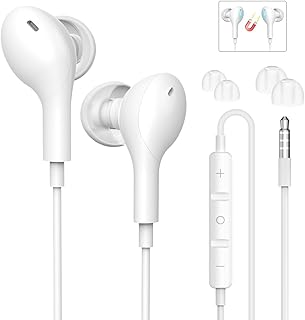 YISHIFD In-Ear Kopfhörer mit Kabel und Mikrofon, ergonomisches Design und 3,5 mm Klinke, ideal für iPhone, Android, MP3, alle Audio-Liebhaber