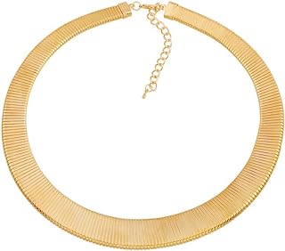 Bohemian Cuff Choker Necklace with Lobster Clasp and Cable Chain for Women and Girls, Fashion Statement Accessory in a Chunky Style