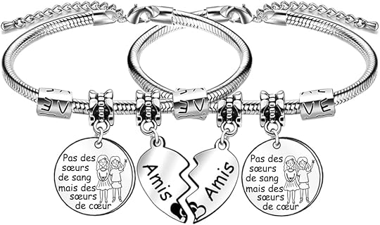 AIMINI Bracelet de l'Amitié avec Perles Inoxydables et Fermoir Ajustable, Taille Unique, Cadeau Idéal pour Femmes, Parfait pour Anniversaires et Occasions Spéciales