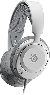 SteelSeries Arctis Nova 1P Weißes Gaming-Headset – Hochwertiger Hi-Fi-Sound und 360° Surround-Sound – AirWeave Memory Foam-Ohrpolster – Geräuschunterdrückendes Mikrofon – Für PS5, PC, Xbox, und Switch