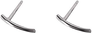 Tiny Curved Bar Stud Earrings for Women Girls 925 Sterling Silver Hypoallergenic Mini Cute Arc Bars Cartilage 20g Studs Tragus Post Minimalist Geometrical Body Piercing Jewelry