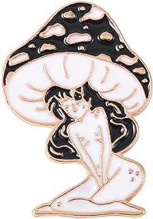 Beautiful Mushroom Girl Enamel Brooch Pin - Charming Accessory for Women and Girls